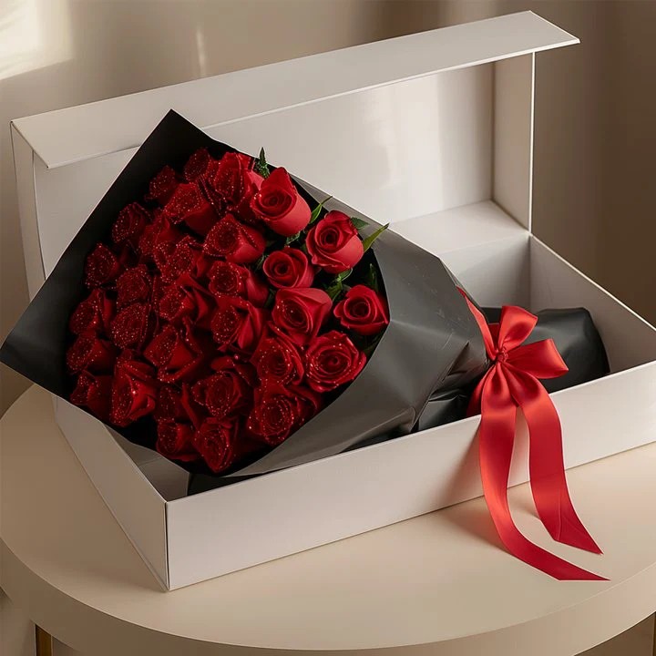 Glitter Eternal Rose Bouquet Valentine's Day, Birthday, Mother's Day or Grandmother's day