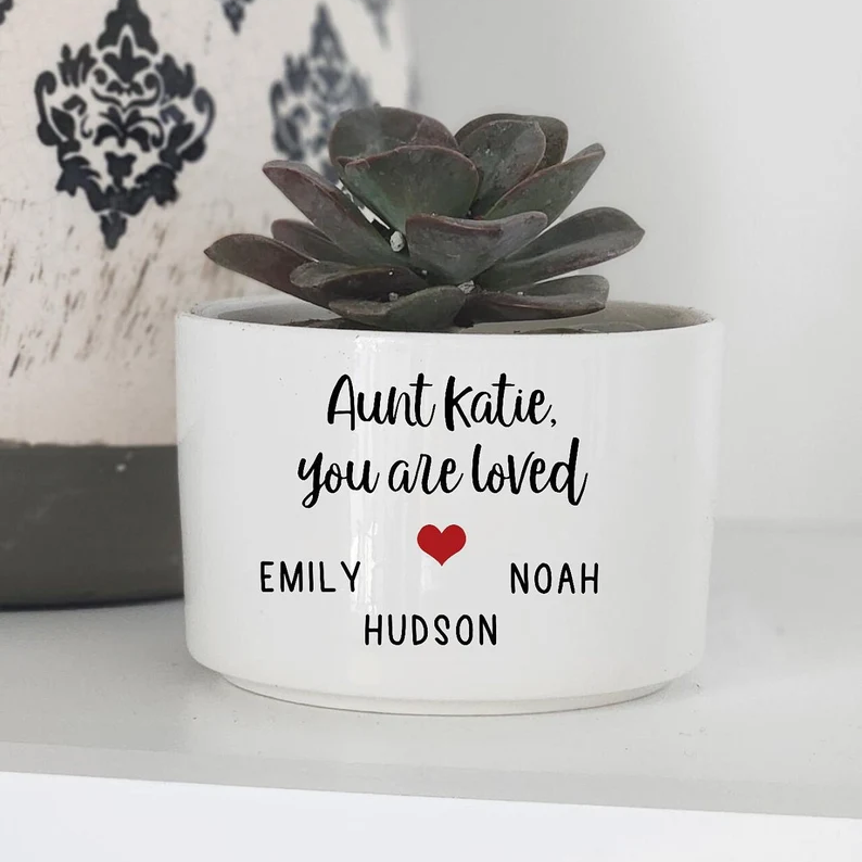 Personalized Mini Succulent Plant Pot