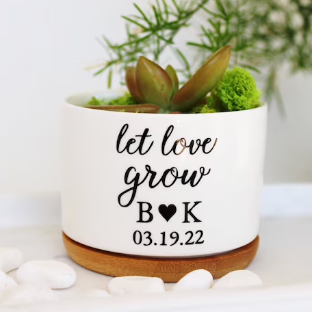 Personalized Mini Succulent Plant Pot