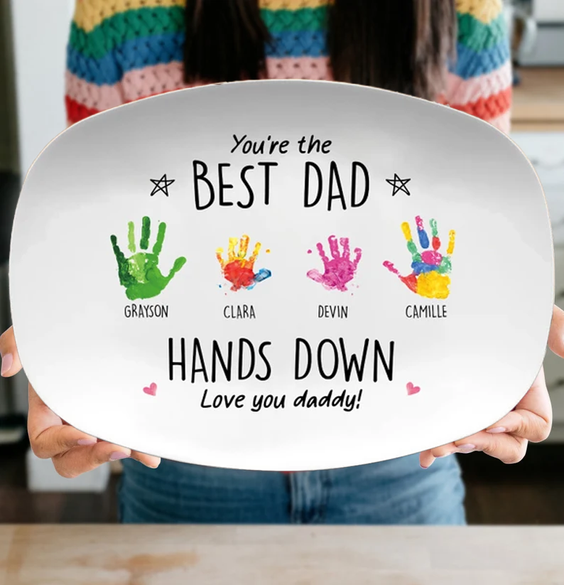 Personalized Daddy's Grilling Plate Father's Day Gift
