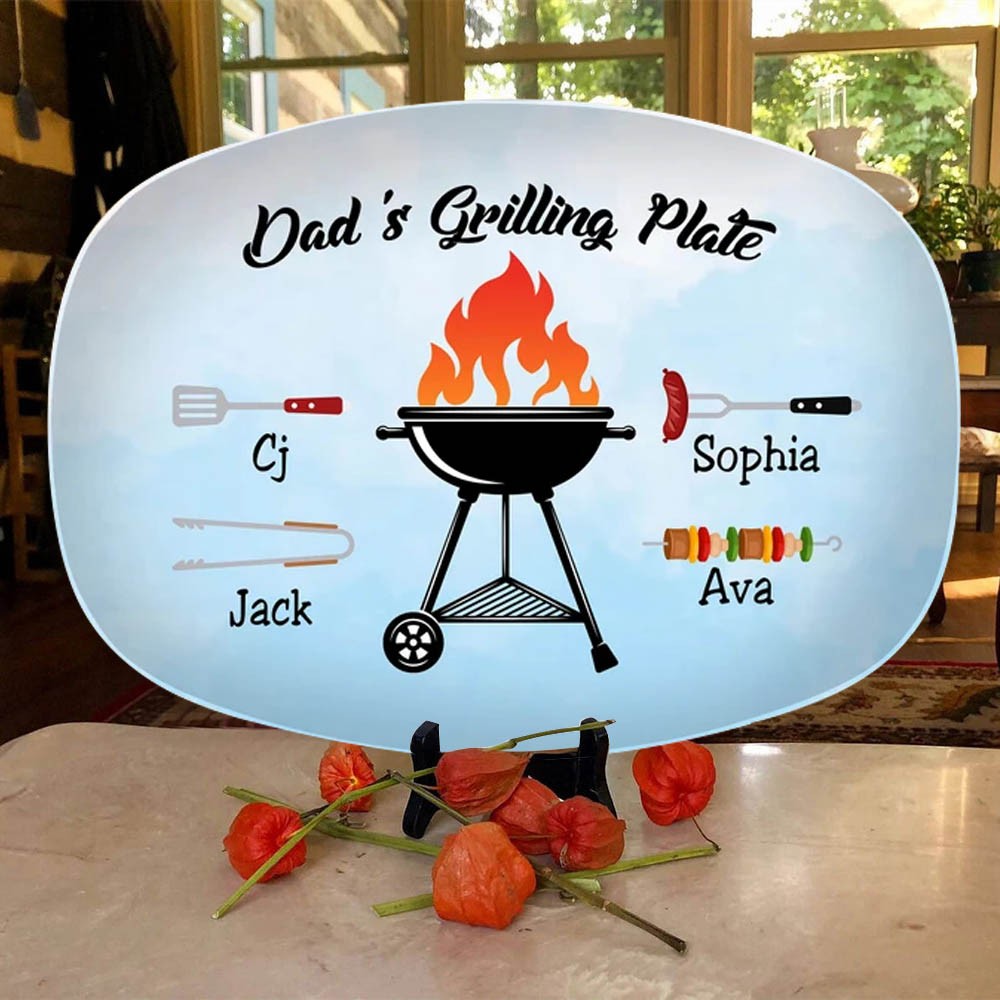 Personalized Daddy's Grilling Plate Father's Day Gift