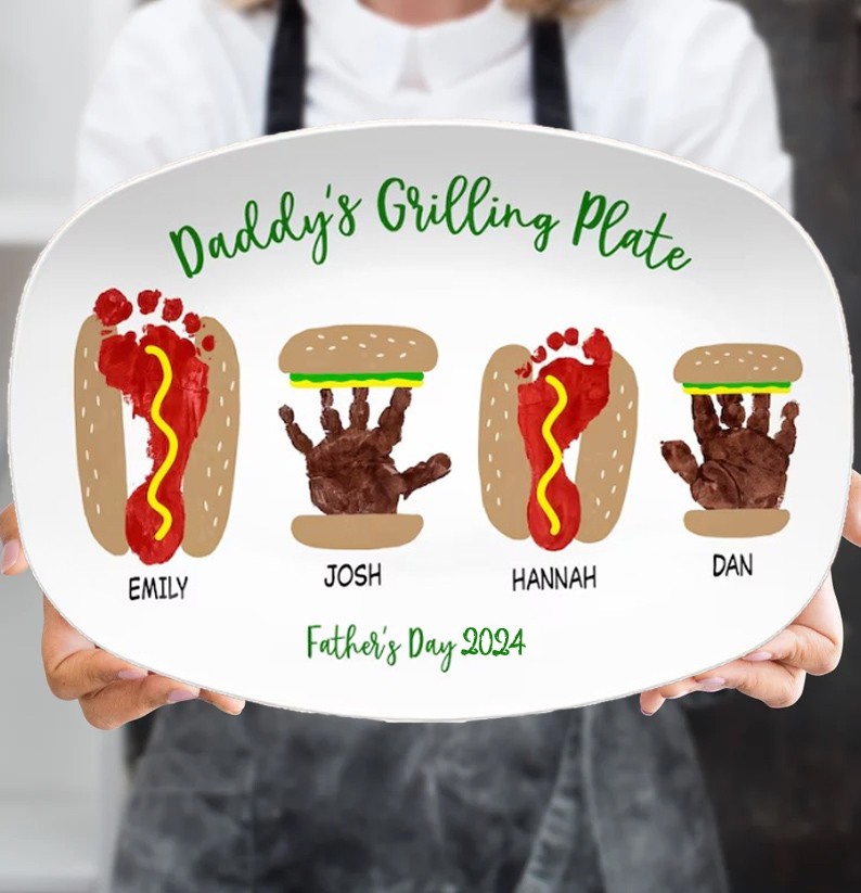 Personalized Daddy's Grilling Plate Father's Day Gift