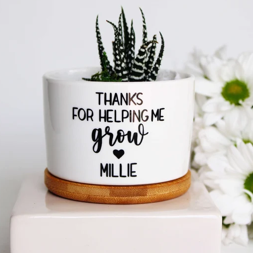 Personalized Mini Succulent Plant Pot