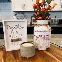 Custom Grandma's Garden Vase With Grandkids Names Birth Month Flower Vase