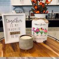 Custom Mom Garden Birth Flower Pots With Kids Name and Birth Flower Ideal Gifts for Mother's Day