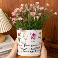 BEST SELLER❗❗Personalized Mama's Garden Birth Flower Pots With Kids Name and Birth Flower Ideal Gifts for Mother's Day
