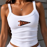 Personalized Pennant Tank Top, Game Day Spirit Shirt, Personalized Crop Top