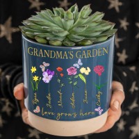 NEW ARRIVAL❗❗Personalized Mama's Garden Birth Flower Pots With Kids Name and Birth Flower Ideal Gifts for Mother's Day