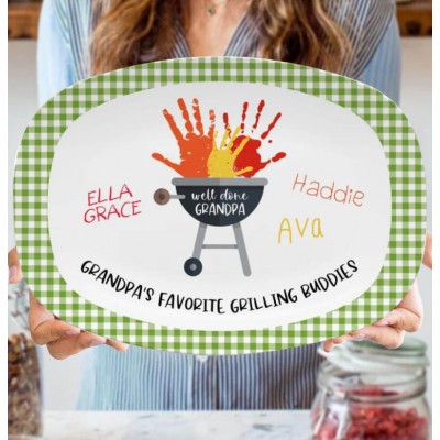 Personalized Daddy's Grilling Plate Father's Day Gift