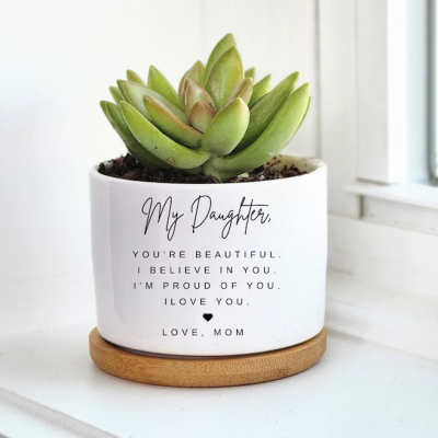 Personalized Mini Succulent Plant Pot