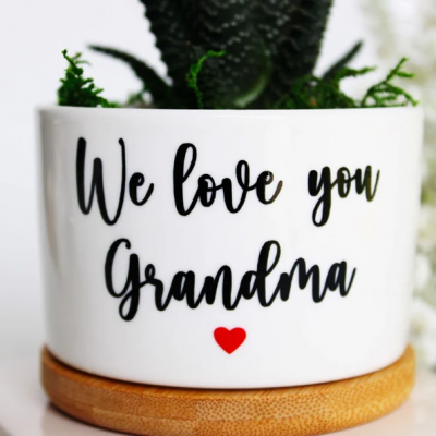 Personalized Mini Succulent Plant Pot