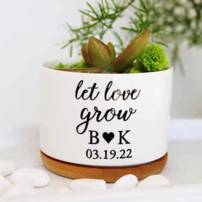 Personalized Mini Succulent Plant Pot