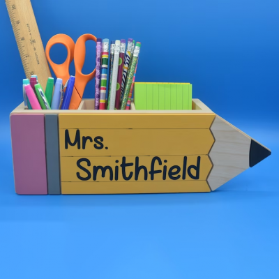 Personalized Pencil Holder Desk Organizer For Teacher's Gift