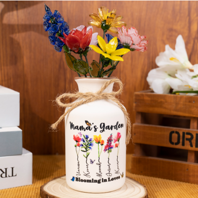 Best Seller❗❗ Personalized Glass Birth Month Flower For Mother's Day Mom Grandma Unique Gift Ideas