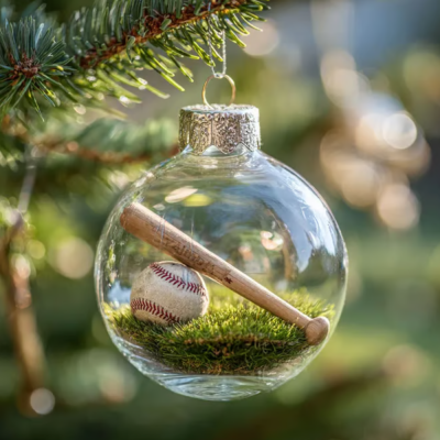 Seal your favorite sport inside a crystal-clear glass ball.