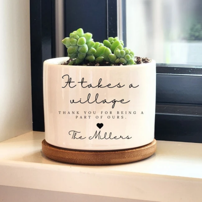 Personalized Mini Succulent Plant Pot