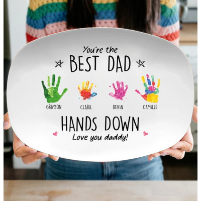 Personalized Daddy's Grilling Plate Father's Day Gift