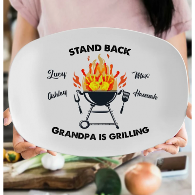 Personalized Daddy's Grilling Plate Father's Day Gift