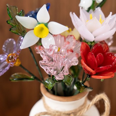 Glass Birth Month Flower Mother's Day Gift Spring Decoration Birthday Gift