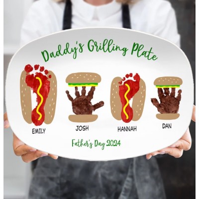 Personalized Daddy's Grilling Plate Father's Day Gift