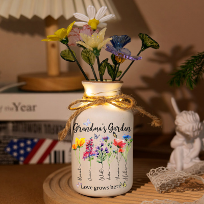 Hot Sale❗❗ Personalized Glass Birth Month Flower For Mother's Day Mom Grandma Unique Gift Ideas