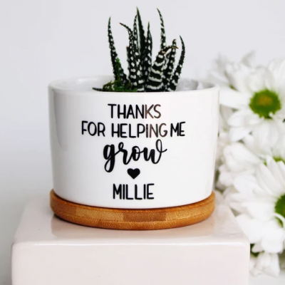 Personalized Mini Succulent Plant Pot