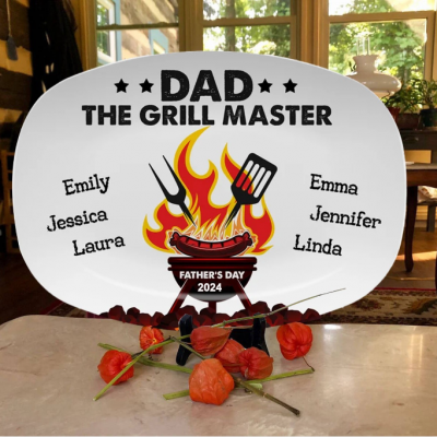 Personalized Daddy's Grilling Plate Father's Day Gift